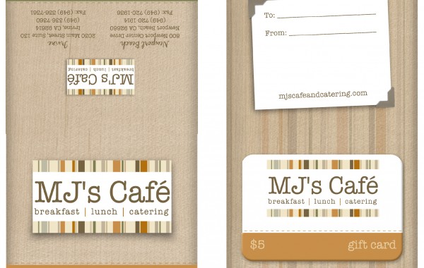 MJs Gift Card Packet