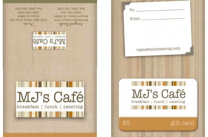 MJs Gift Card Packet